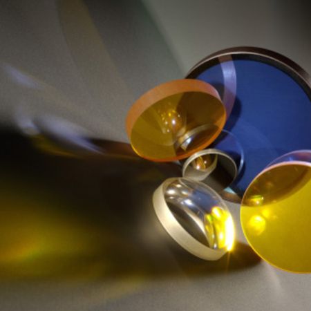 Lenses made of ZnS FLIR grade (yellow); lenses made of clear grade ZnS (transparent)